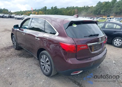 2015 Acura Mdx Technology Package from USA, damaged, VIN 5FRYD4H43FB008088
